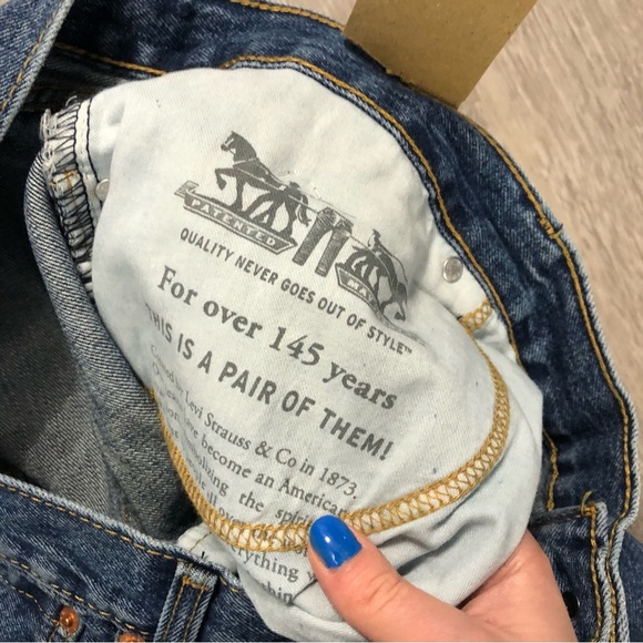 Levi’s 505 Regular Big & Tall 50x30 Men Jeans Blue - Picture 6 of 10